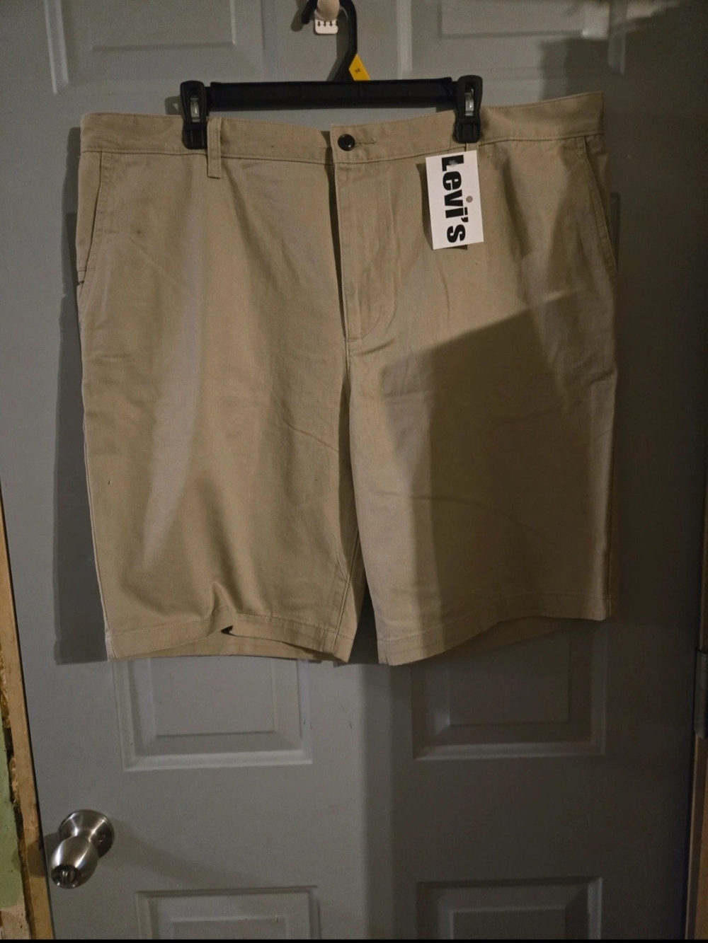 Dockers  Men's Tan Flat-Front Shorts